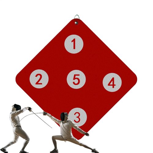 LAFANDE Fencing Wall-Mounted Arch-ery Target, Fencing Training Equipment, Fencing Target for Saber Foil and Epee with Five Bull-seye, Outdoor Fencing Training for Fencing, Small Fencing Training Tool
