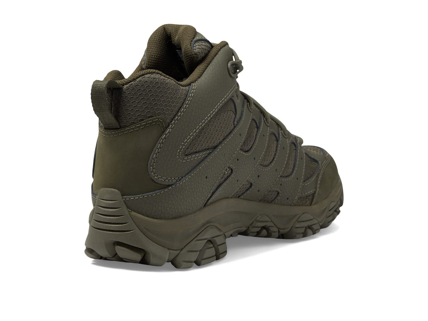 Merrell Men's Moab 3 Mid Tactical Waterproof Hiking Work Shoes, Dark Olive, 9