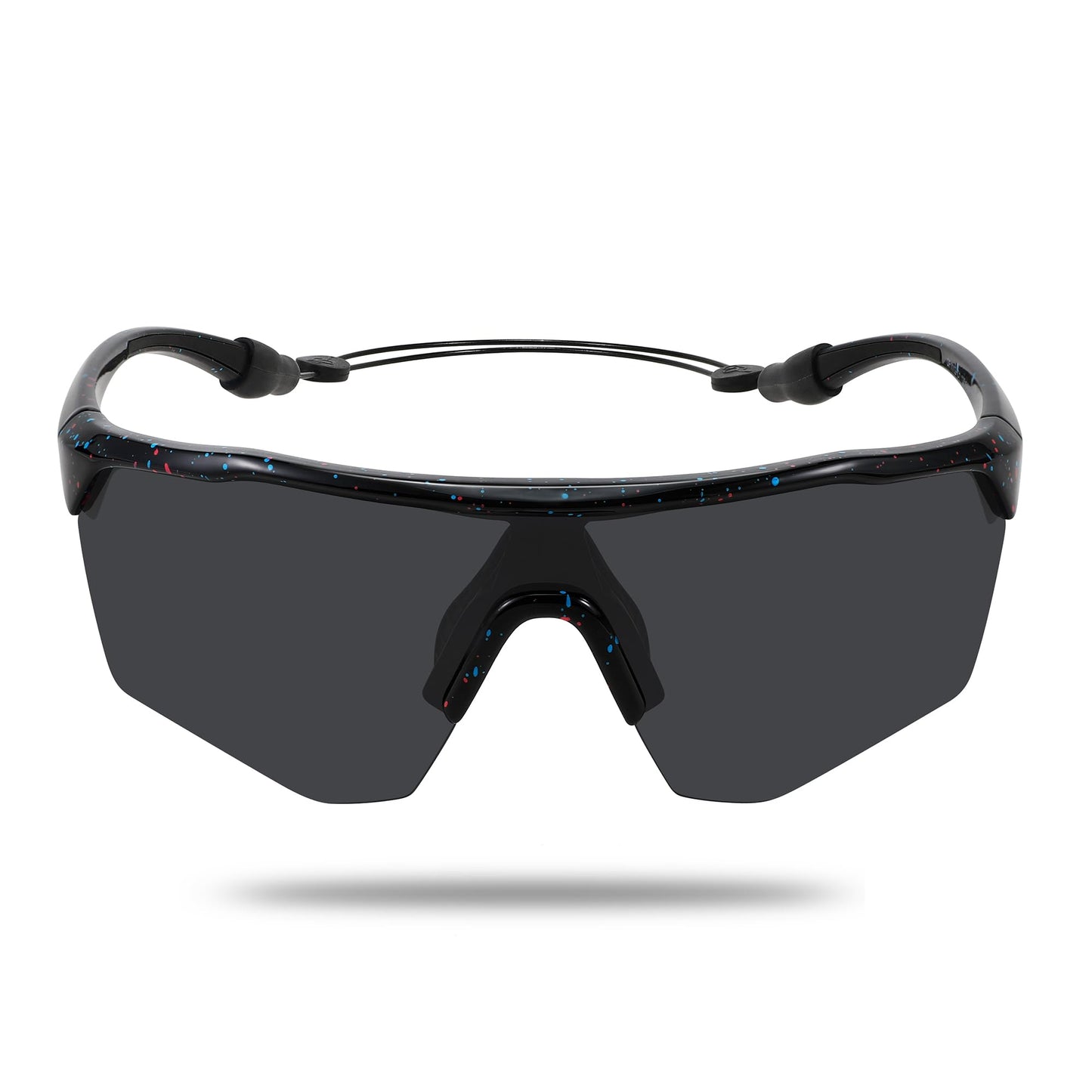 Ofwin Kids Sports Sunglasses for Boys Girls Polarized Youth Softball Baseball Sunglasses Cycling Running Age 5-15 Black Frame/Gray Lens