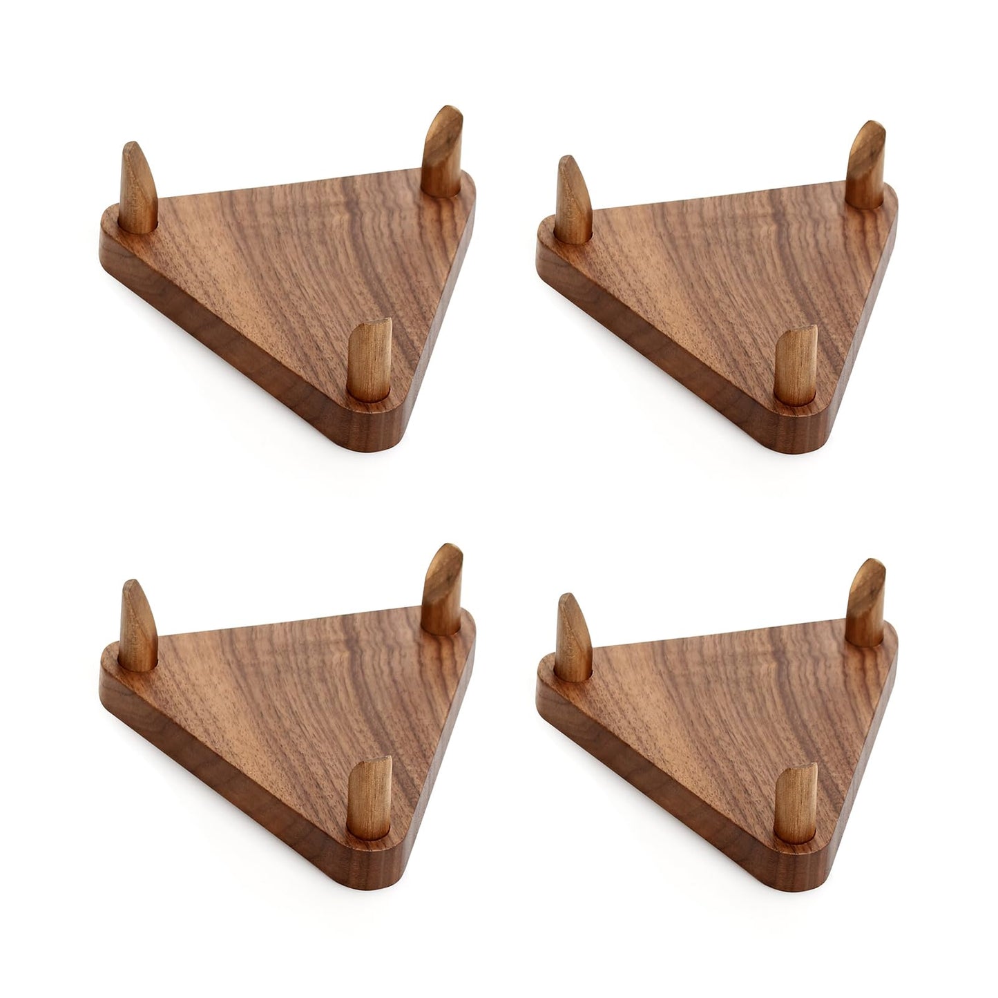 LuxRound Ball Stand Holder Display Stand for Basketball Football Soccer Holder Rack Autographed Ball Memorabilia Display Case Solid Walnut Wood Made Ball Display Stand (4pcs)