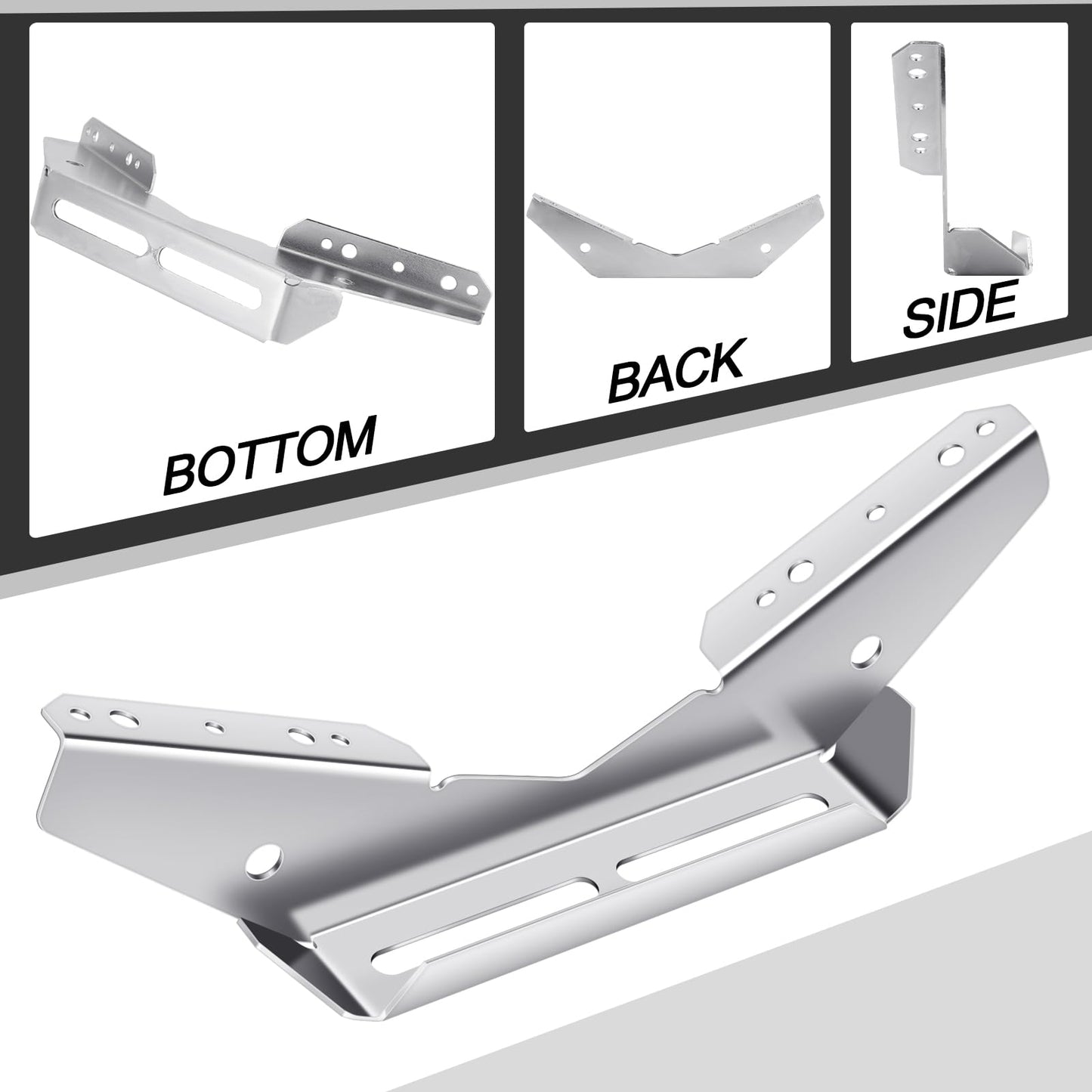 DaisyInner 8 Pcs Pontoon Wing Brackets Pontoon Trailer V Wing Bunk Galvanized Bracket Pontoon Boat Trailer Guides Lift Cradle Cleats Boat Trailer Parts Accessories