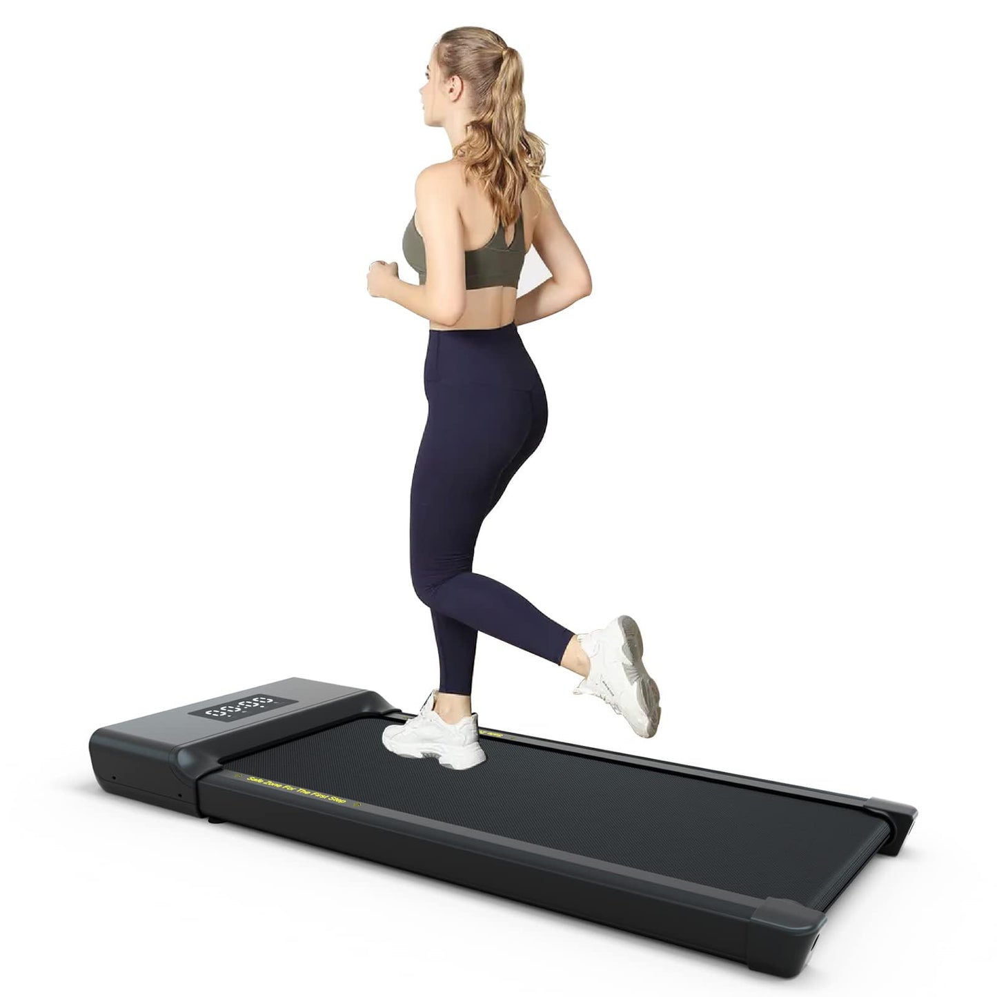 Superun SupeRun Under Desk Treadmill, Walking Pad, Portable Treadmill with Remote & APP Control and LED Display, Quiet Walking Jogging Machine for Office Home Use (Black02)