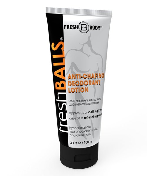 FRESH BALLS Deodorant for Men: Anti-Chafing Sweat Defense & Odor Control - Aluminum Free, Talc Free, Soothing for Private Parts - 3.4 oz