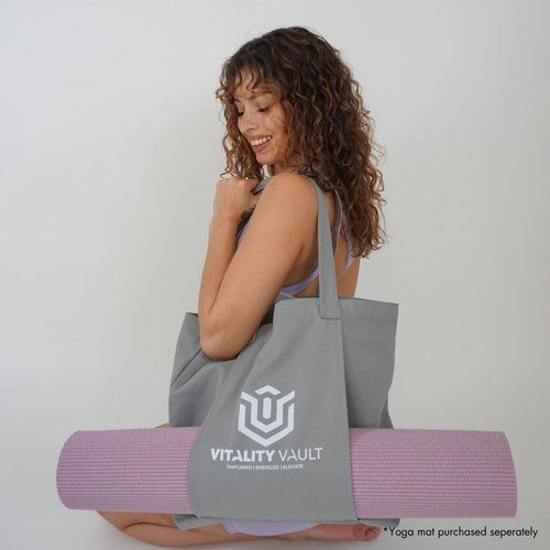 Vitality Vault Pilates Pro Power Pack - Pilates Essentials - 2.2lb Hand Weights, 2.2lb Ankle Weights/Wrist Weights, Resistance bands, Pilates Ball, Canvas Tote Bag - For Beginners or Advanced - Home or Gym/Studio Use. (Lavendar)