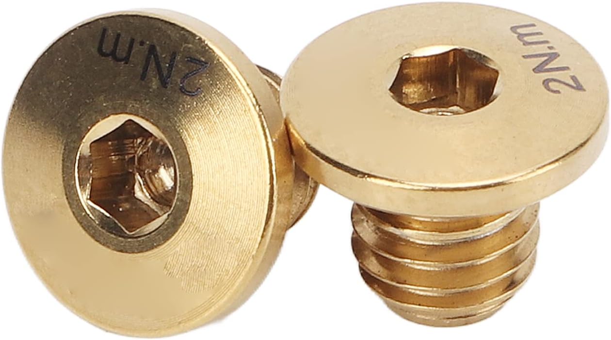 Keenso Oil Cylinder Lid Bolt,Titanium Alloy Lightweight Hydraulic Brake Screw for M7000 M8000 M9000 M9020 (Gold)