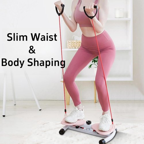ensthee Waist Twister Machine with Resistance Bands, Non-Slip Exercise Twist Boards, Noiseless Ab Twister for Foot Massage and Belly Fat Loss, Home Gym Equipment for Men Women Core Strength