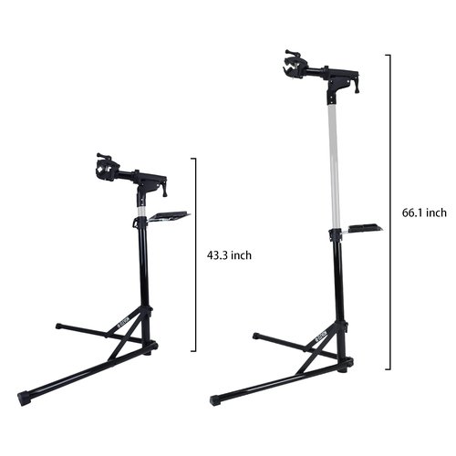 Elevon Bike Repair Stand Portable Mechanic Rack Height Adjustable (38.5-61.5in) Aluminum Alloy
