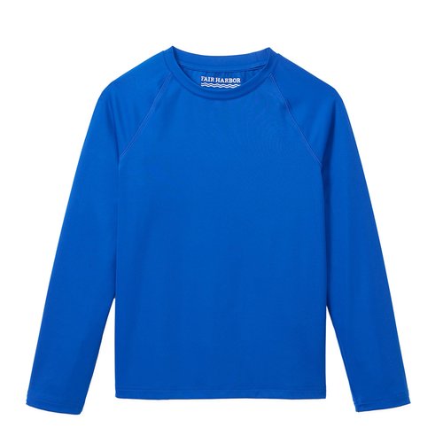 Fair Harbor Kids Anchor Rashguard –– Kids Athletic Rashguard –– Quick Dry, Raglan Sleeve, UPF 50 Sun Protection Cobalt