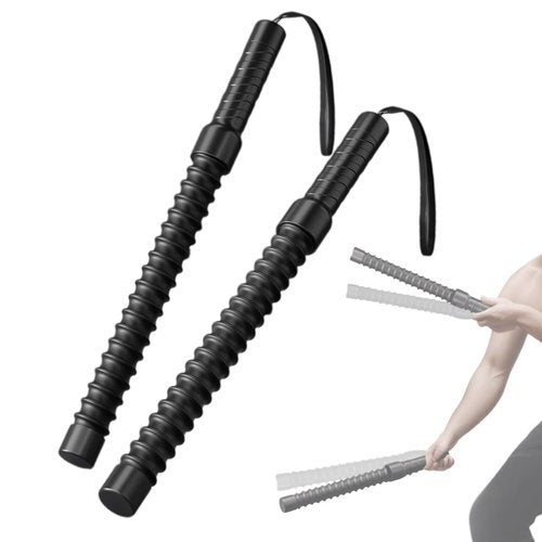 Vaveren 2 Pieces Battle Ropes, Muscle Building Exercise Cords Equipment, Spring Sticks Strength Conditioning Workout Ropes,Exercise Training Rope for Home Gym