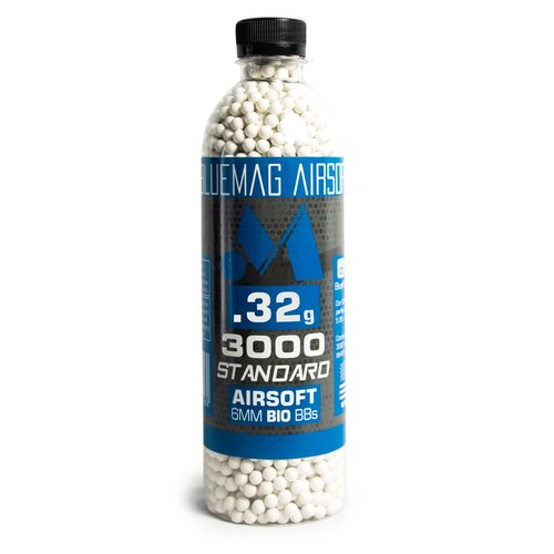 BlueMag Airsoft Biodegradable 6mm Airsoft BBS .32g 3000ct - Seamless Finish - Polished to Perfection - for All 6mm Airsoft Guns