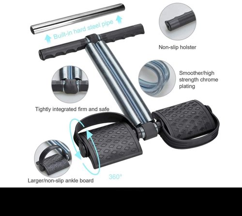 Double Spring Tummy Trimmer Men and Women for Abs Workout Stomach Exercise Machine for Women and Men Exercise in Gym, Home for Abdominal, Belly Exercise Waist Trimmer, Black