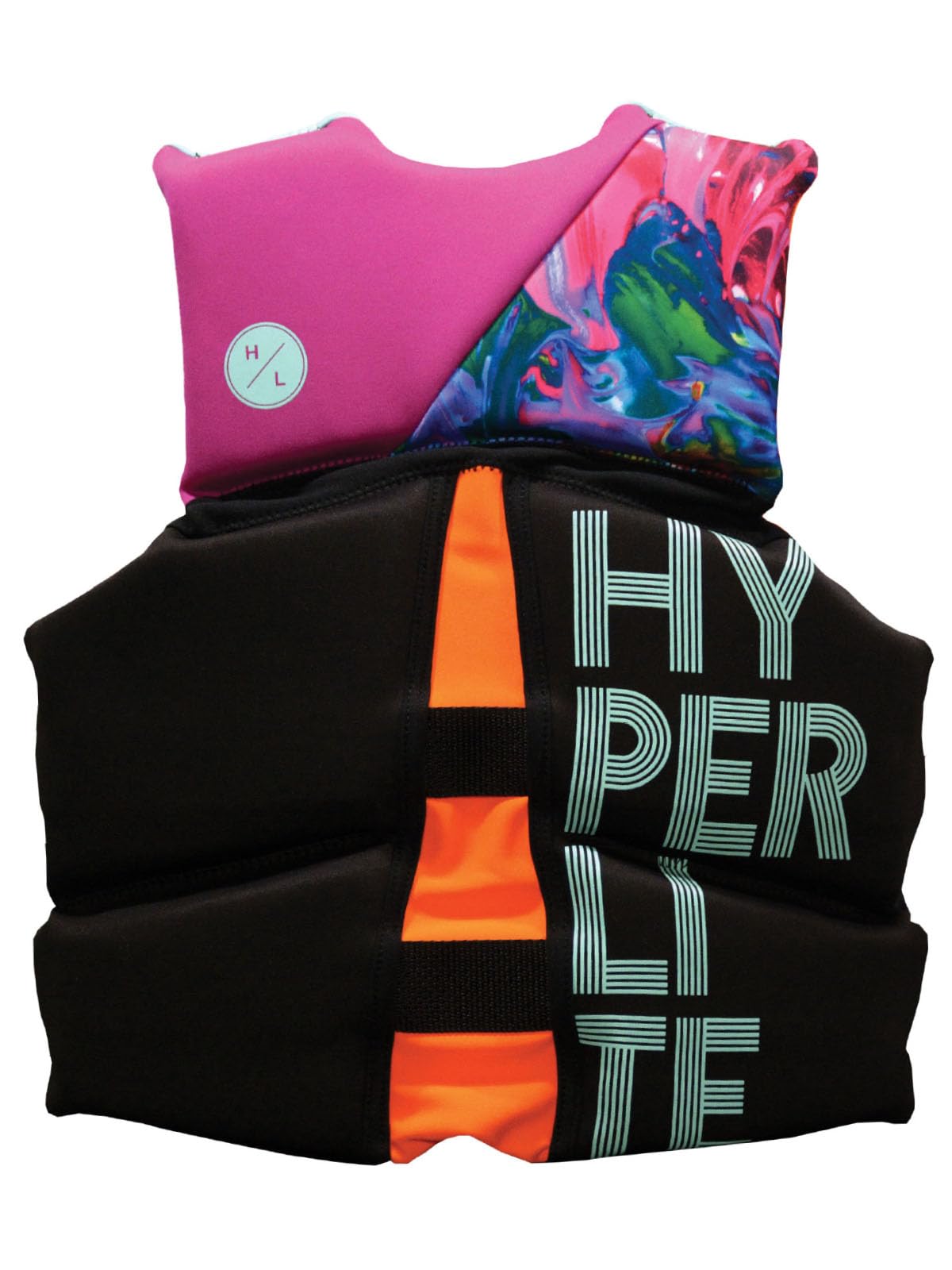 HyperLite Elite Youth Life Jacket, US Coast Guard Approved Level 70 Buoyancy Aid, Great for Any Water Sports Activity, Youth Girls, 50-90lbs