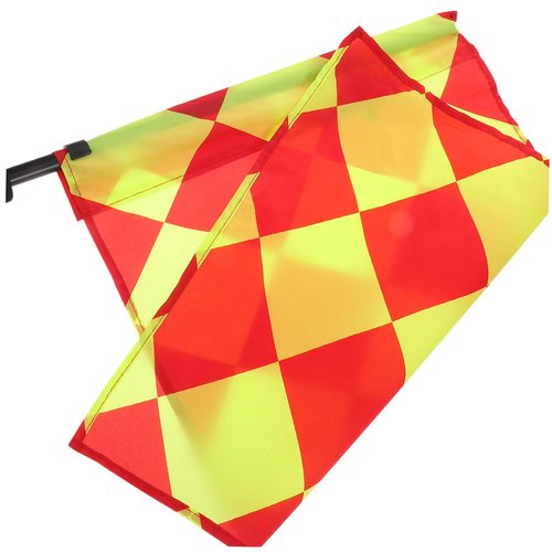 BESPORTBLE 2Pcs Soccer Referee Flags Durable Signal Hand Flags for Accurate Match Officiating Portable Design for Easy Carrying for Football Umpires and Linesmen