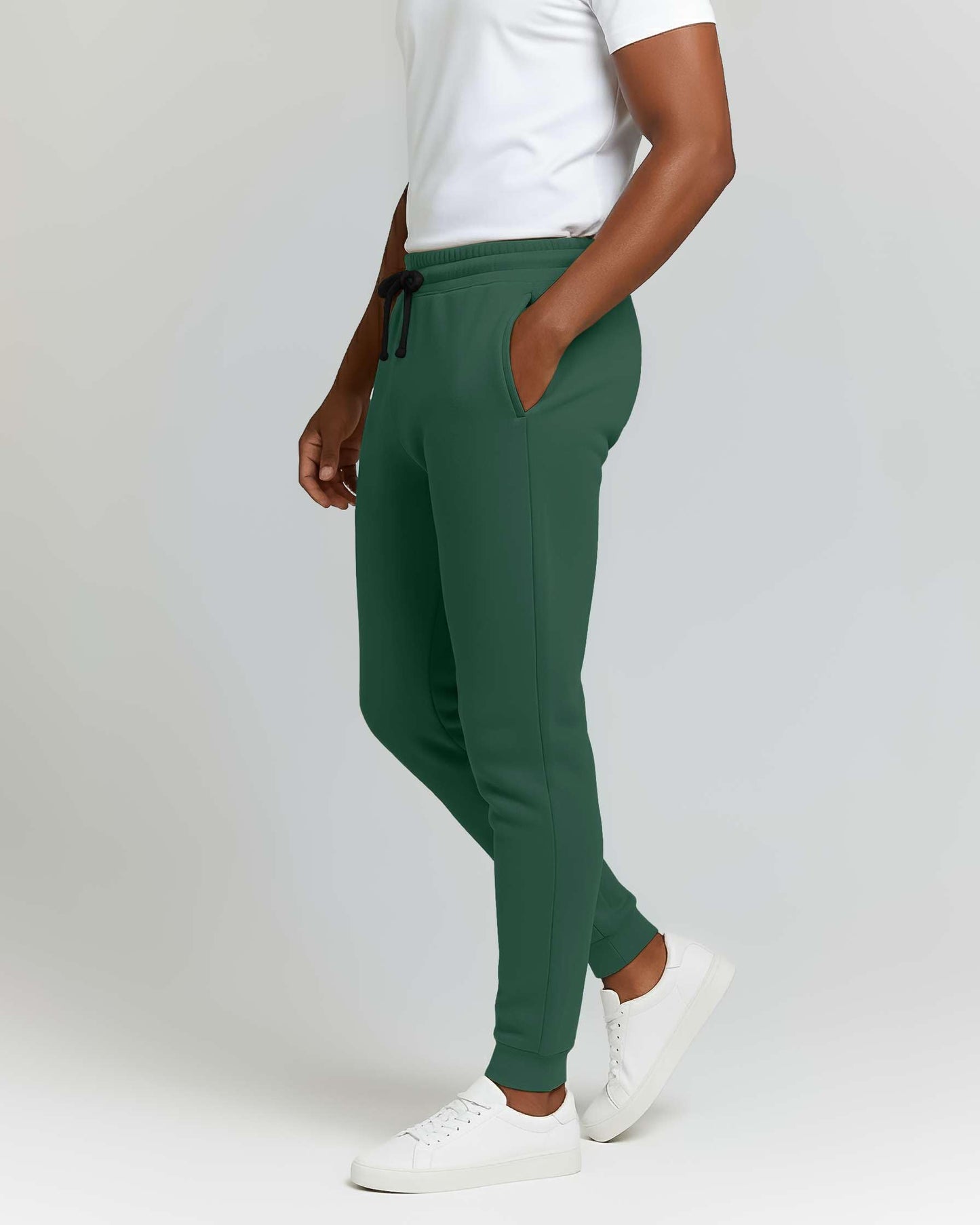 Real Essentials 3 Pack: Men's Cotton Fleece Jogger Sweatpants - Athletic Pants Bottoms with Pockets (Big & Tall Available)