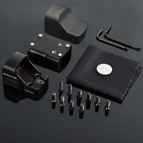 GOWUTAR HHC17G Micro RMSc Green Dot Sight Side-Battery Loading Shake Awake 3 MOA Optical Reflex Sights w/Picatinny Mount