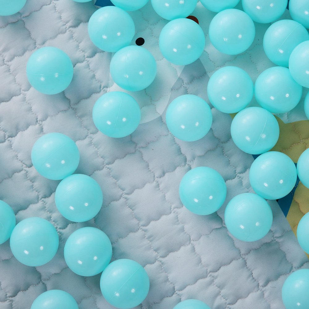 PlayMaty Colorful 100pcs Ball Pit Balls 2.2-inch Plastic Ocean Ball Crush Proof Stress Balls for Kids Pool Ball Playhouse Pit Accessories