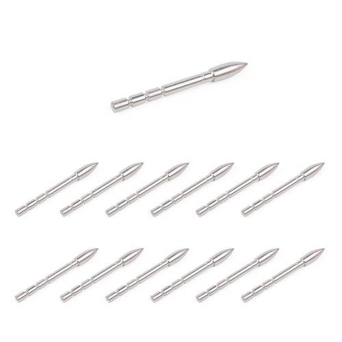 YLS Archery Field Points 85/100/120 Grain Insert Points Archery Bullet Points Target Practice Tips for ID 4.2mm Shaft(Pack of 12)