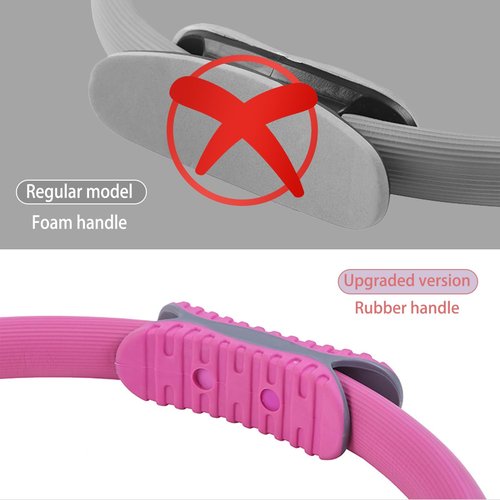 Pilates Ring Essentials Kit for Women，with Pedal Resistance Band - Resistance Bands with Handles - Pilates Ring - 24Wheel Muscle Roller - Beginners Home Body Shaping Workout Equipment (Purple)