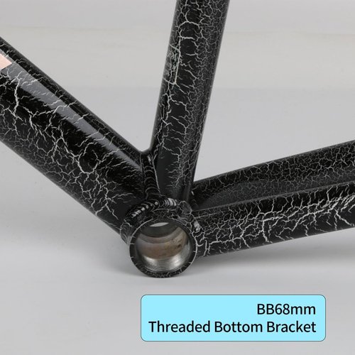 BSFHQS 700C Fixed Gear Bike Frameset 49 52 55 58CM Aluminum Alloy Bike Frame Racing Track Bike C Brake Frame 100/120mm Quick Release(Black Gray,52cm)