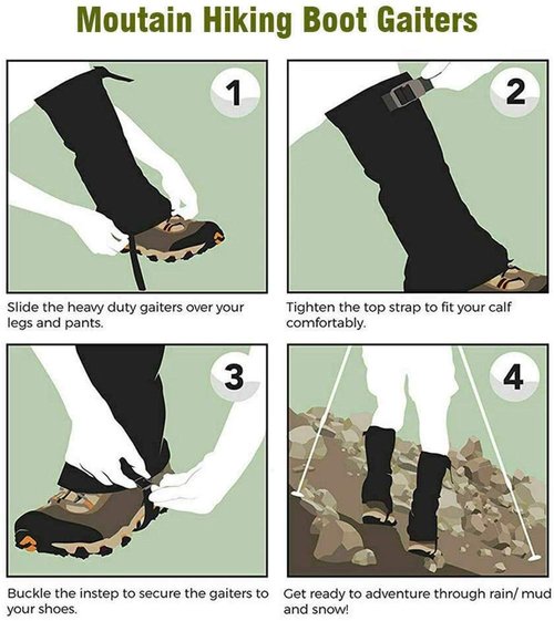 Apkaf Snake Gaiters, Snake Bite Protection for Lower Legs, Outdoor Leg Gaiters Hiking Hunting Snow Boot Gaiters Sand Waterproof Boots Cover Legging Gaiters Fit for Men & Women, Adjustable Size