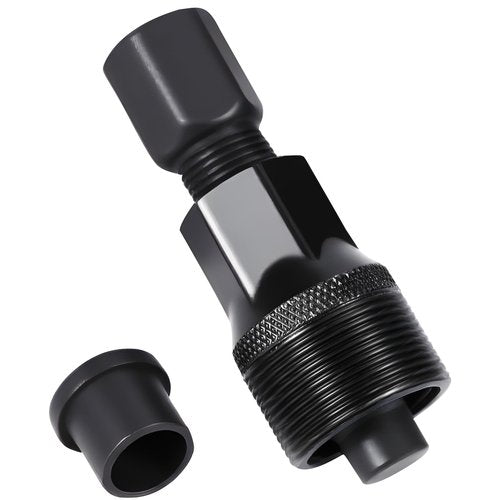 ptiysta Bicycle Crank Unloading Tool, Black Crank Arm Puller Arm Puller Compact Crank, Swivel Pulley, Black Steel Bicycle Bottom Bracket Tool Repair Maintenance