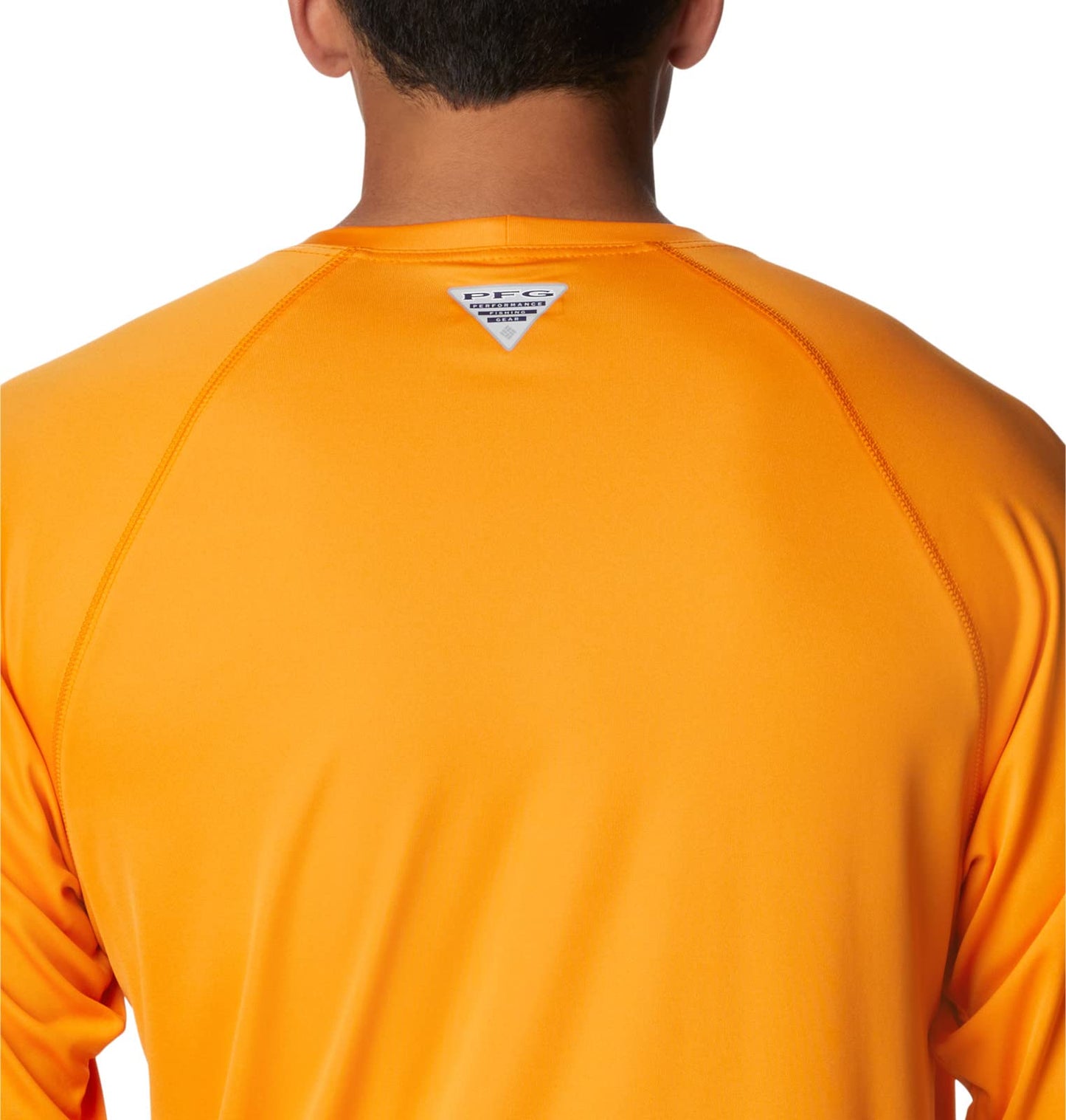 Columbia Men's Terminal Tackle Long Sleeve Shirt, Orange Blast/Black Logo, 4X Big
