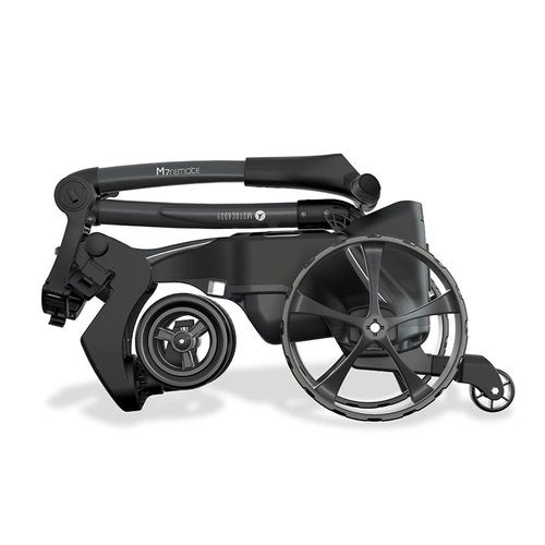 Motocaddy M7 Remote Electric Golf Caddy - Electric Golf Push Cart with Remote, All-Terrain Ready, Automatic Downhill Control, and Long-Lasting Battery - Accessories Included (Black)