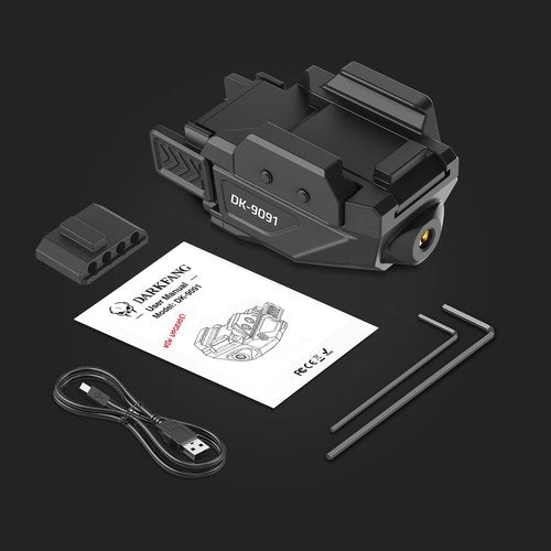 DARKFANG Low Profile Green Laser Sight for Picatinny Rail Mount with Momentary/Strobe Functions