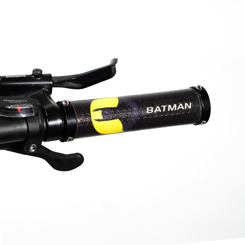 Batman Variation CNC Mountain Bike Handlebar Grips - Double Lock-On Silicone 22.2mm 130mm