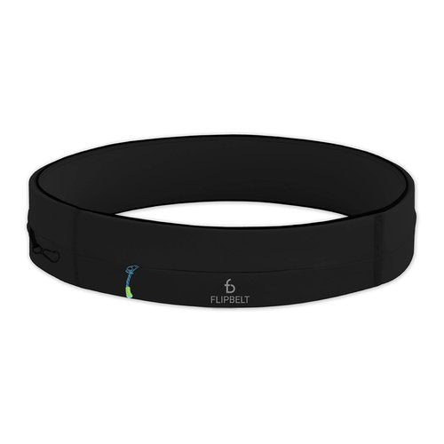 FlipBelt Zipper Running Belt, Waist Pack for Fitness and Running Fanny Pack for Women Men Phone Keys Money US Company - [Black] - [Medium]