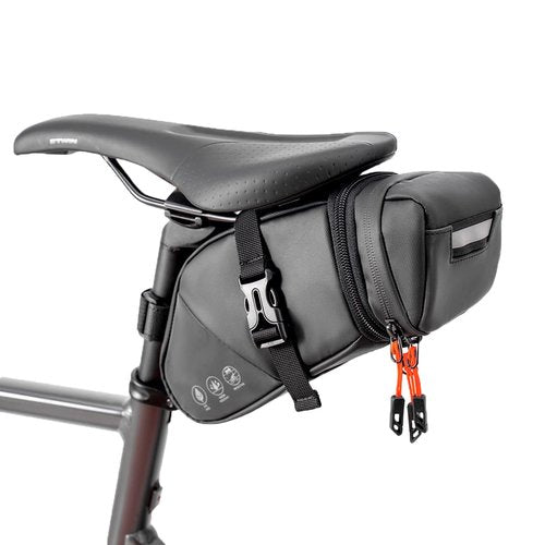 Danuosie Bike Seat Bag, Expandable Bicycle Saddle Bag Under Seat, Waterproof Cycling Seat Pack for Mountain Road Bikes and Commuter, 1.5-2L