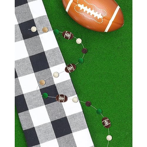 Football Felt Ball Garland - Rugby Pom Poms Banner 23 Balls - Party Decor