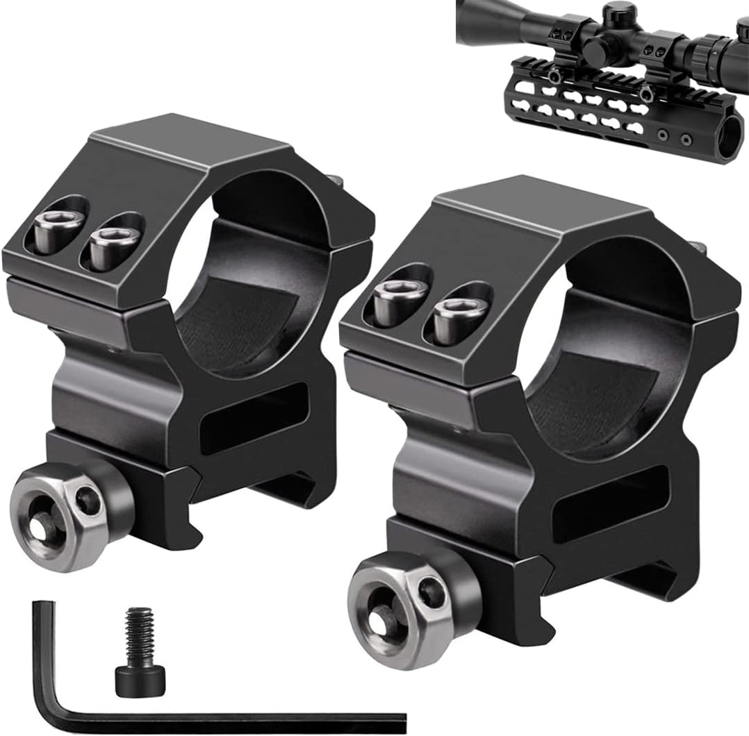 1'' Scope Rings, 2Pcs High Profile or 2Pcs Medium Profile 1 Inch Scope Mount Rings for Picatinny Rail