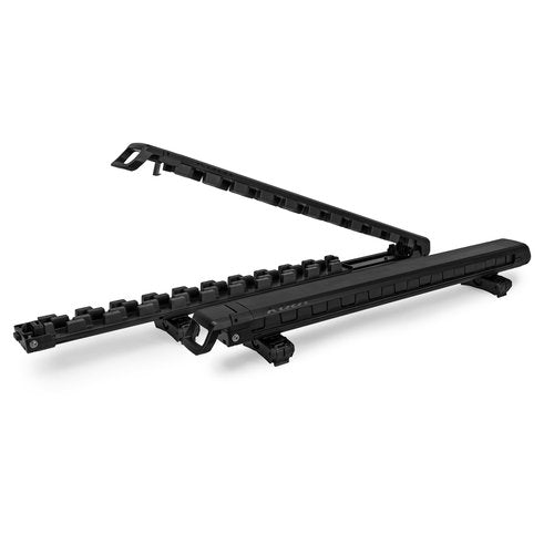 KUAT Grip 6 Durable Universal Rooftop Crossbars Mounted Slide-Out Locking Clamshell Rack, Fits 6 Skis/4 Snowboards - Matte Black with Black Anodize (Matte Black)