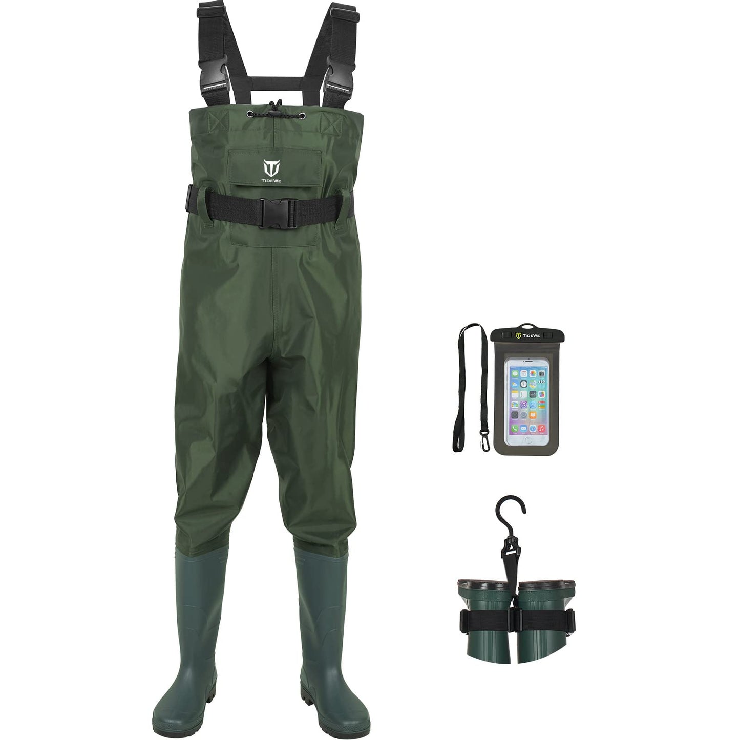 TIDEWE Chest Waders for Men Women, Waterproof Fishing Waders GN M10/W12