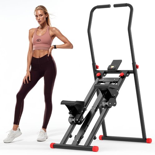 Swetafx Stair Stepper for Home Gym Exercise, New Version Vertical Climber Machine for Full-Body Workout,Resistance Three-Speed Adjustment, Compact Folding Cardio Exercise Climber