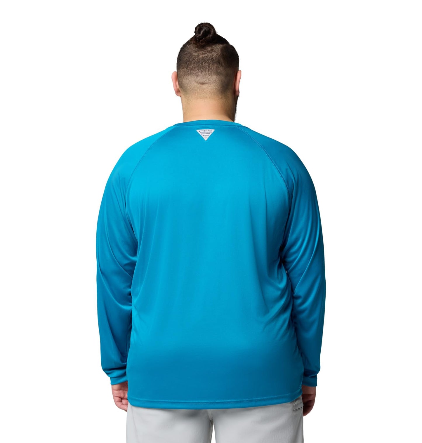 Columbia Men's PFG Terminal Tackle Long Sleeve Fishing Shirt, Blue Echo/White Logo, 2X Tall