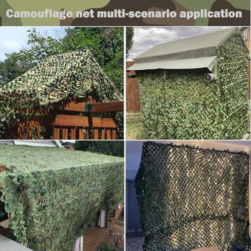 Woodland Camo Netting 10x10ft (3m x 3m) - 150D Polyester Hunting Camouflage Net
