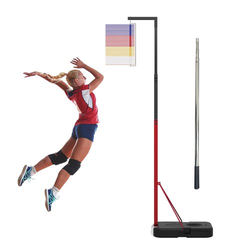 Aplsrhun Jump Measuring Tool, 4.9-12.6 FT Adjustable Height Vertical Jump Tester for School Gym, Floor Standing Vertical Jumping Measurement Challenger for Volleyball Slam Dunk Jump Training Aid