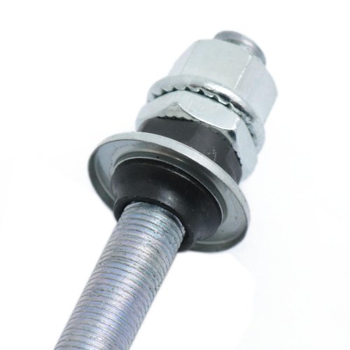 Meuey Lyot Bicycle axle 180mm /7.08 "Bicycle Multi-Speed Rear hub axle M10 Silver 26tpi Hub Conical Lock nut Washer Kit 1pcs (M10)