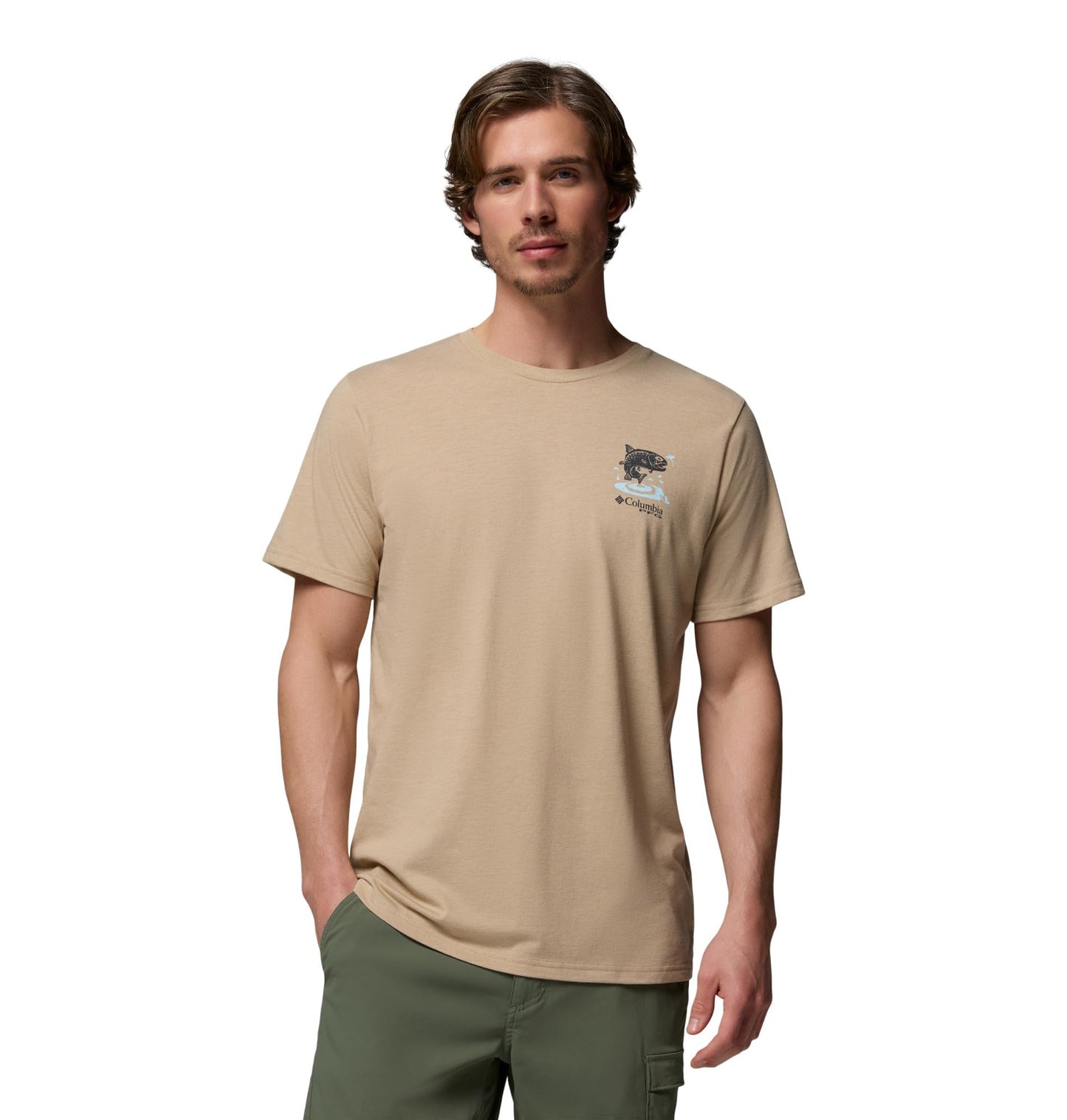 Columbia Men's PFG Uncharted Graphic Short Sleeve, Beach, Large