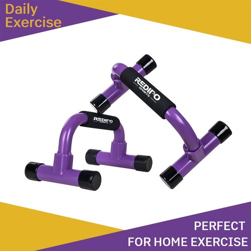 Redipo Push Up Bars - Purple Push Up Handles Strength Training, Home Workout Equipment with Non-Slip Stand, Push-up Bracket Board, Portable for Home Fitness Training, Strength Workouts, Muscle Ups