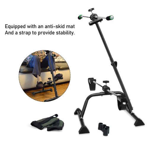 feneihe Sitting Bike Pedal Exerciser,Peddler Exerciser for Seniors,Hand Arm Leg and Knee Fitness Machine with Massage,Stroke Therapy Equipment for Adults,Foot Pedal Exercise Machine for Total Body Wo