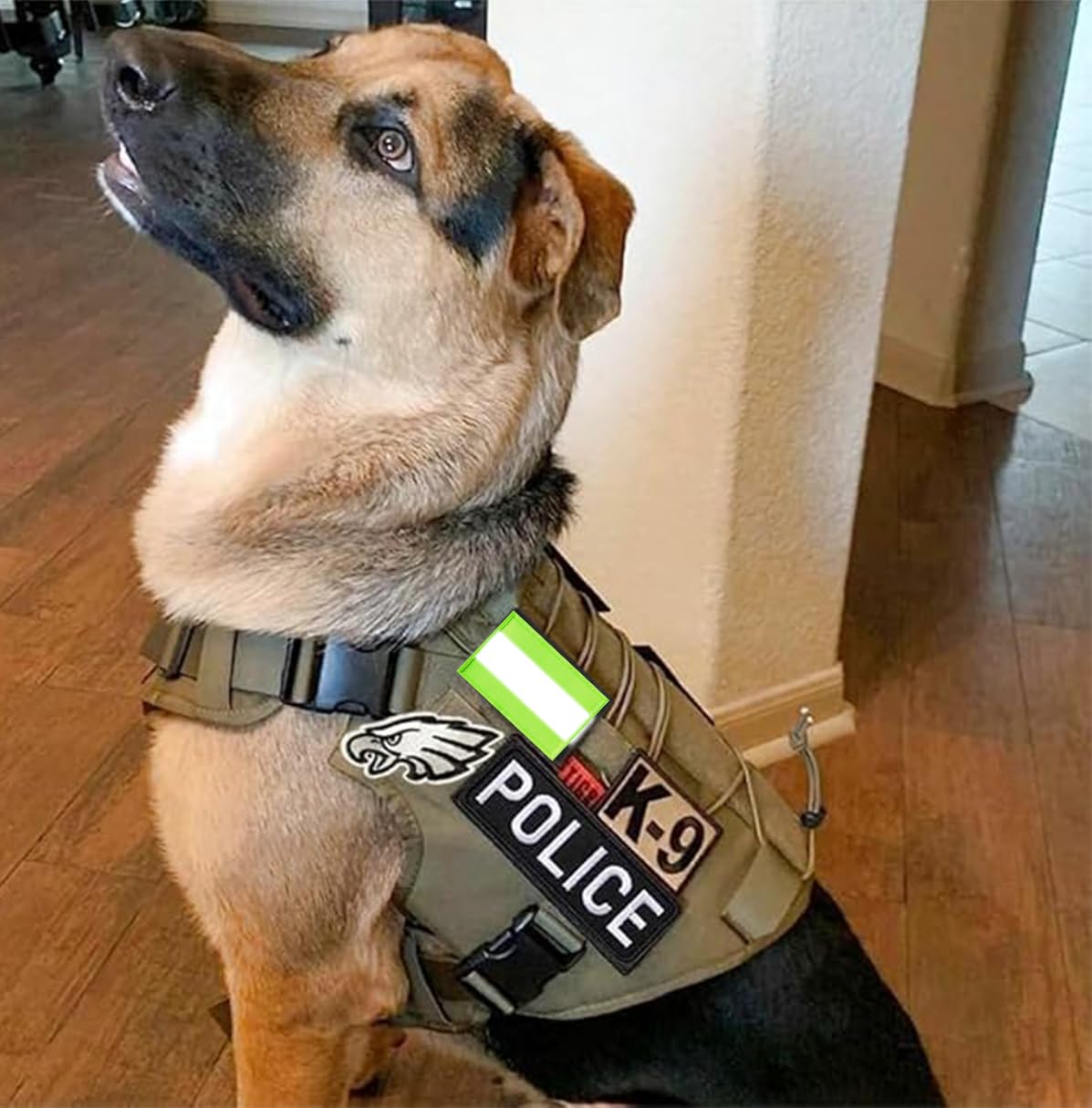 2pcs Reflective Safety Patches Hook and Loop Reflective Patch for Night Sports, Labor Wear, Rain Jackets, Hikers, Dog Vest, Firefighter Rescue Police（Strip-Shaped, Green）
