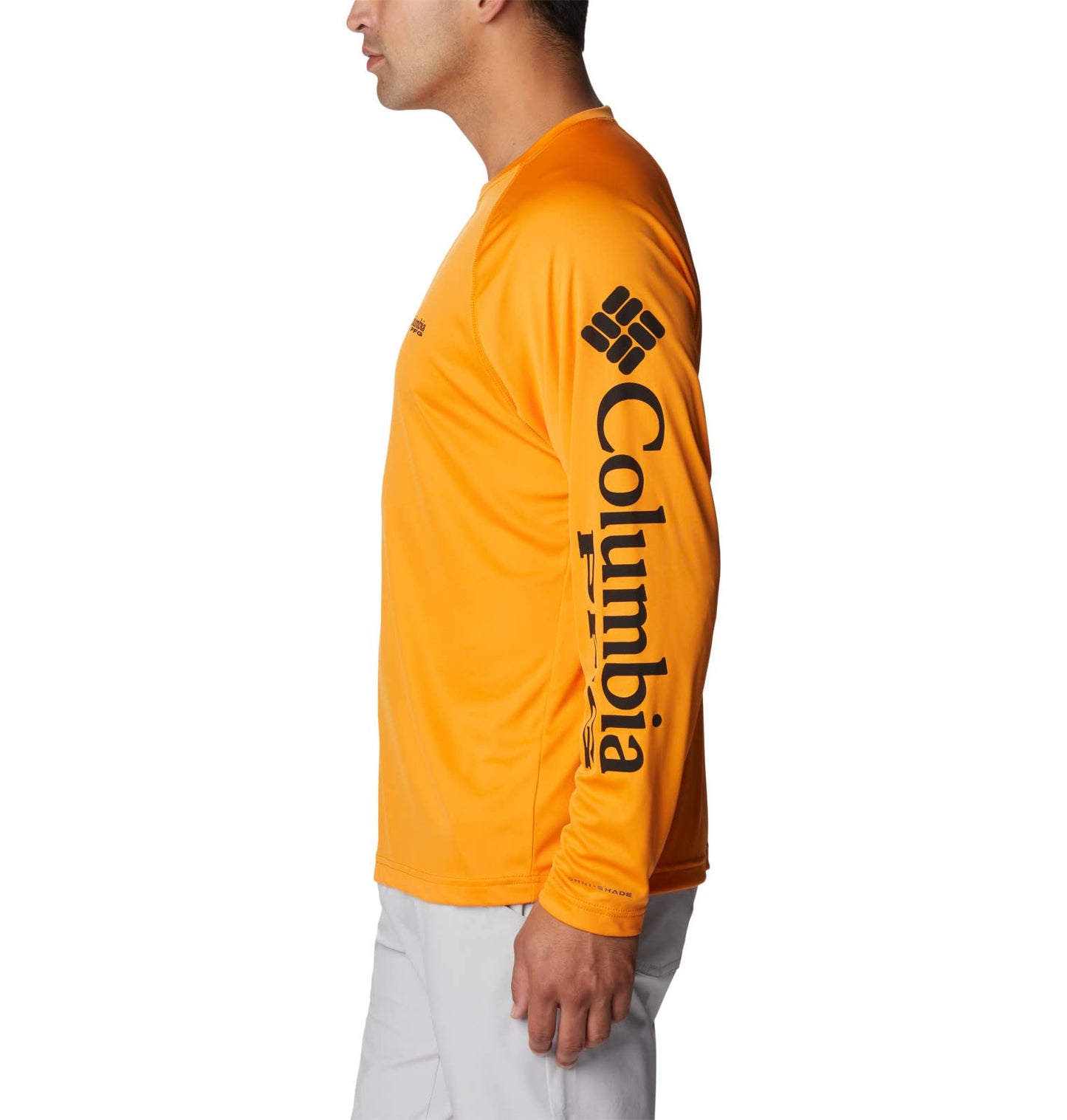 Columbia Men's Terminal Tackle Long Sleeve Shirt, Orange Blast/Black Logo, 4X Big