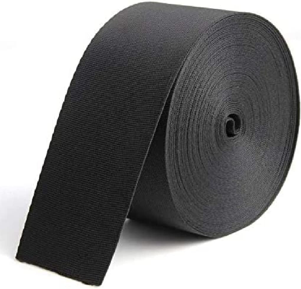 10 Yard Nylon Webbing Strap,Black Durable Flat Straps for Outdoor/DIY Repair (2 inch)