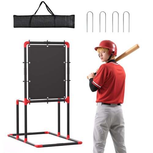 Baseball Strike Zone Target for Plastic Balls Compatible with Wiffle Ball and Blitzball Pitching Training Strike Zone Target Set Up and Assemble Easily(Black)
