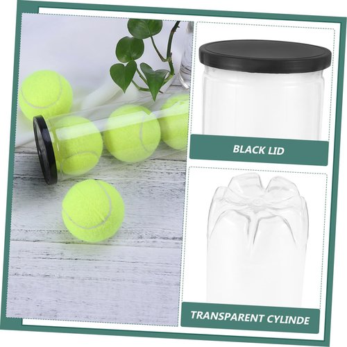 Outanaya Clear Tennis Balls Container with Lid Durable Organizer for Daily Sports Supplies Lightweight Easy to Carry for Storage and Transporting Tennis Balls