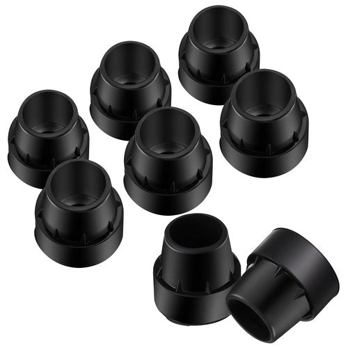 Innconee 8 Pieces Replacement Mini Trampoline Leg Caps, Black Rubber Caps Tips Fits 1" ID Chair Legs, Trampoline Parts Replacement
