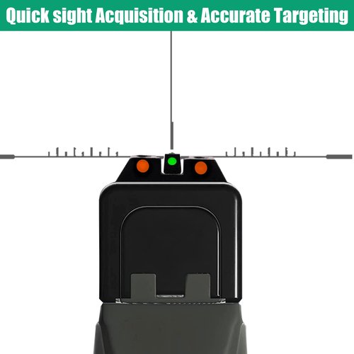 Fiber Optic Green Red Sights for Taurus G2,G2C,G2S,G3 w/o,TX22, PT111,PT140,709,740 TX22 No Tritium Sights Set (Red&Green)